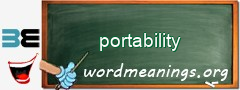 WordMeaning blackboard for portability